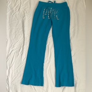 Blue Flare Sweat Pants